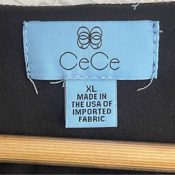 CeCe Leopard Print Dress Womens XL Short Sleeve Pullover Ruffle Hem V Neck - Picture 3 of 8